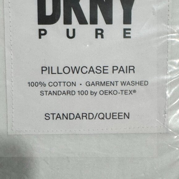6 Pc DKNY Pure Queen Cotton White Sheets Sheet Set Fitted, Flat, 4 Pillowcases - Picture 7 of 8
